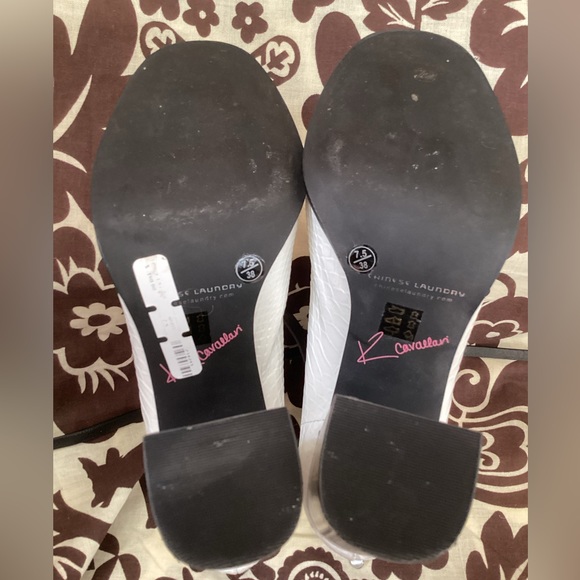 💗 KRISTIN CAVALLARI ankle boots 7.5 white Layton snakeskin peep toe EUC - Picture 8 of 8